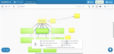 Bubble.us Mind Map: Brainstorm Mind Mapping Steps Online