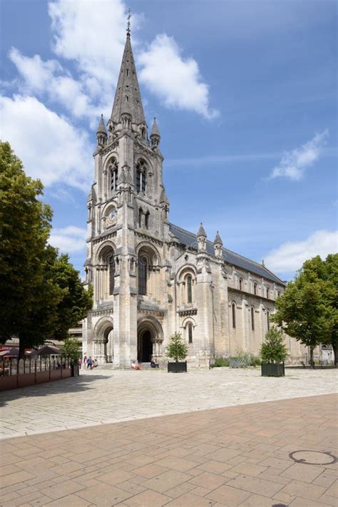 Romanesque Cathedral Of Angouleme, France. Editorial Photography ...