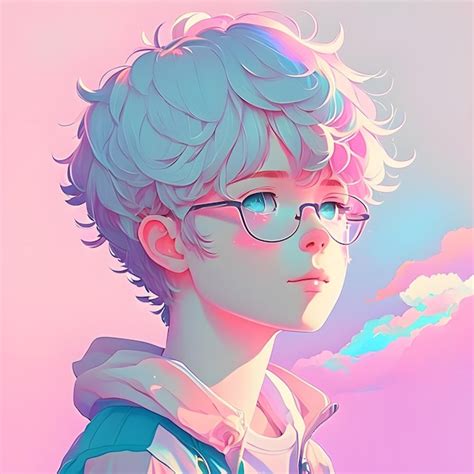 Premium Photo | Anime boy lofi illustration pastel color