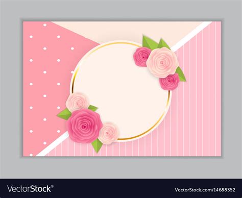 Greeting card blank template Royalty Free Vector Image