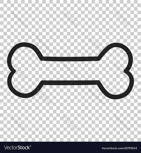 Dog bone toy icon on isolated transparent Vector Image