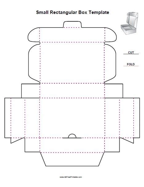 Small Rectangular Box Template – Free Printable