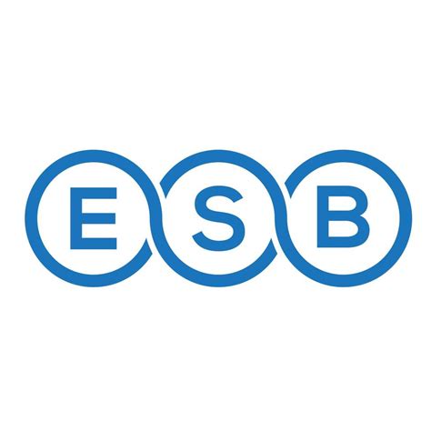 ESB letter logo design on black background. ESB creative initials ...