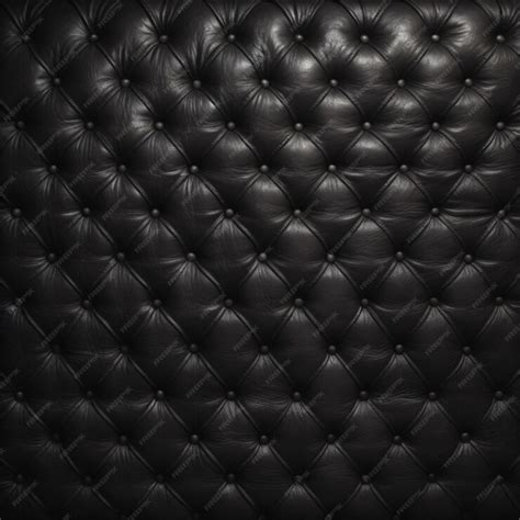 Premium Photo | A black leather sofa with a black leather cover.