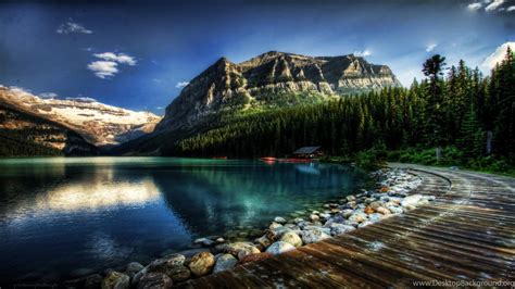 Fantastic lake louise in alberta canada hdr wallpapers hd free hd ...