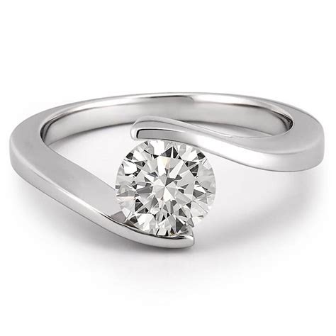 Floating Diamond Ring - Floating Diamond Engagement Ring - Do Amore