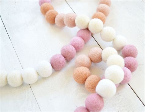 Rainbow Felt Ball Garland Felt Ball Garland Rainbow Decor - Etsy