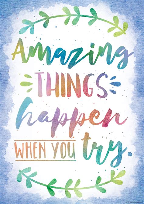 Amazing Things Happen When You Try Positive Poster - TCR7559 | Teacher ...