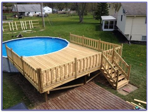 Diy Above Ground Pool Deck Kits / Splash Pools FS 3X5X52 Free-Standing ...