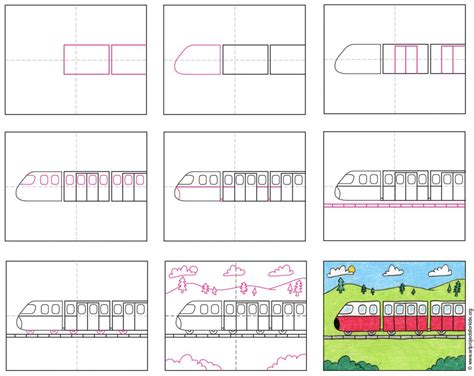 How to Draw a Train · Art Projects for Kids