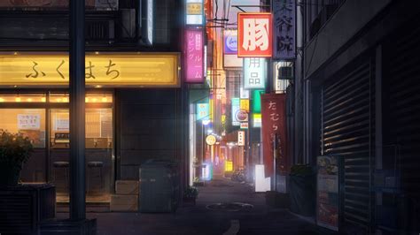 Alley, JP NIK | Anime background, City background, Anime city