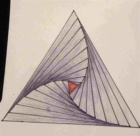 Triangle Illusion Drawing at PaintingValley.com | Explore collection of ...