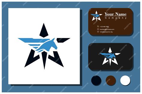 Premium Vector | Star horse logo concept