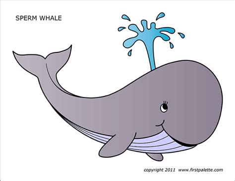 Whale | Free Printable Templates & Coloring Pages | FirstPalette.com