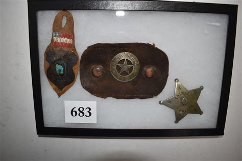 Lot - Three Indian police badges