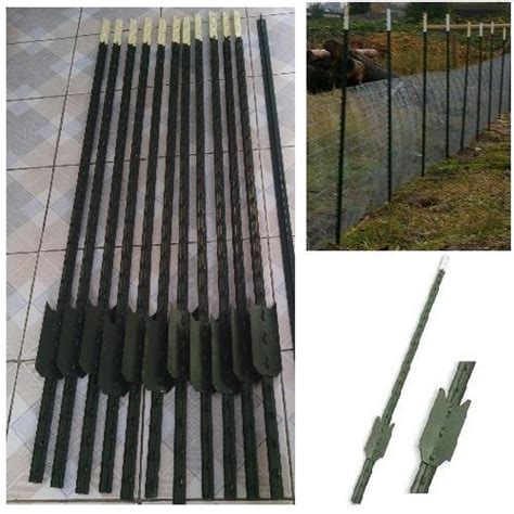 STEEL STAKES METAL FENCE POST POSTS STUDDED BARRIER FENCING FENCE PINS ...