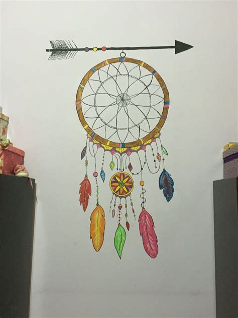 dream catcher painting on wall - Sharla Stpierre