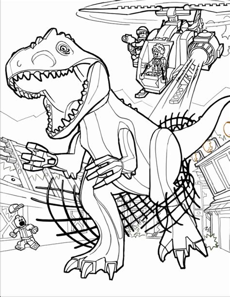 Lego Jurassic World Coloring Page - Free Printable Coloring Pages for Kids