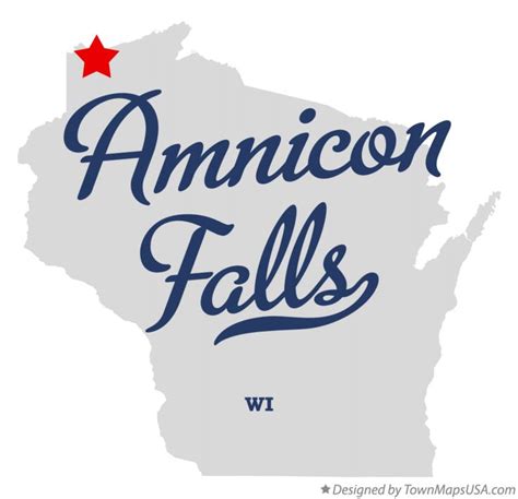 Map of Amnicon Falls, WI, Wisconsin