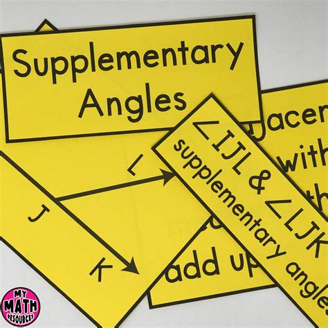 My Math Resources - Types of Angle Pairs Posters