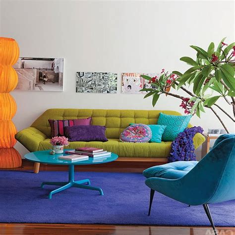 10 Cheerful Interior Design Ideas with Colorful Sofa - Interior Idea