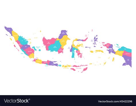 Indonesia political map of administrative Vector Image