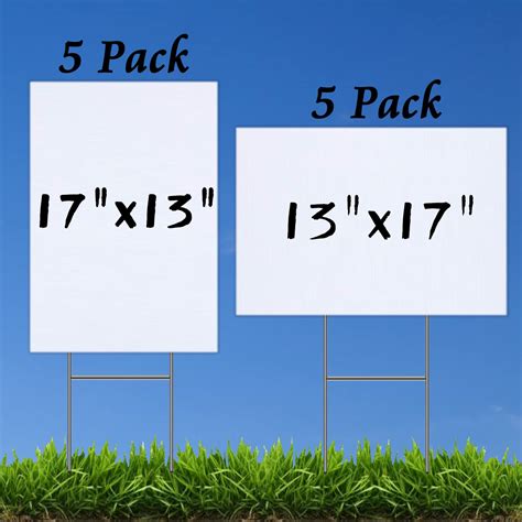 Buy Blank Yard Signs with Stakes, 10pcs Blank Garage Sale Sign with ...