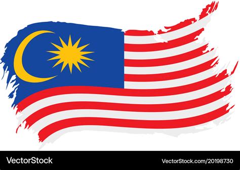 Malaysia flag Royalty Free Vector Image - VectorStock