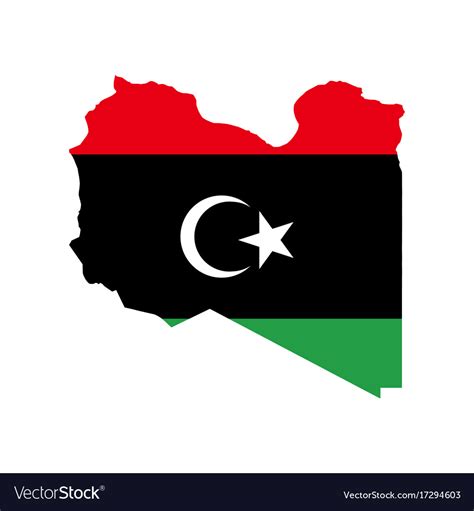 Libya Flag Map