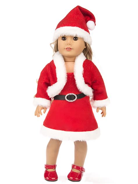 SHIBAOZI 18 inch Christmas Doll Outfit Dress Clothes with Hat ...