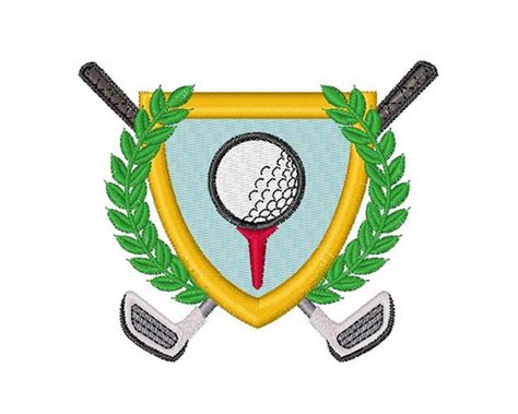 Golf Crest Machine Embroidery Design - Etsy