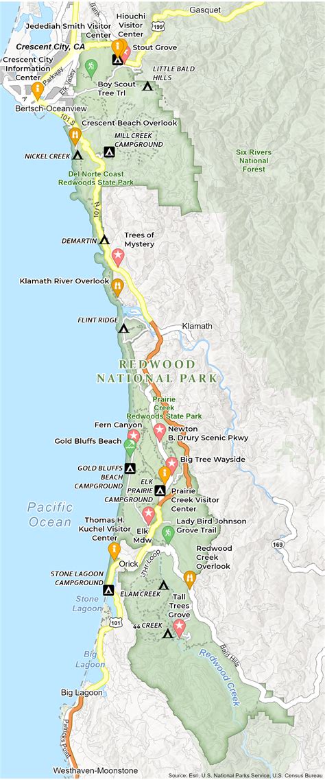 Redwood National Park Map - GIS Geography