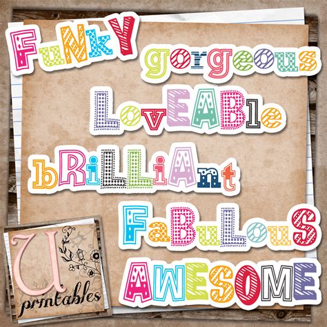 RebeccaB Designs: FREE Printable - Funky Word Art