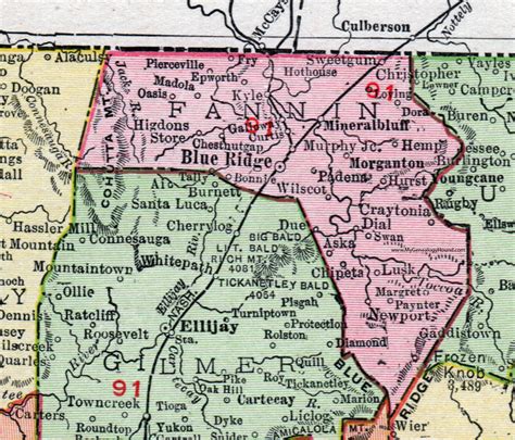 Blue Ridge Georgia Map | Zoning Map