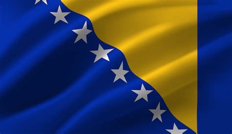 Premium Vector | Waving flag of the bosnia and herzegovina. waving ...