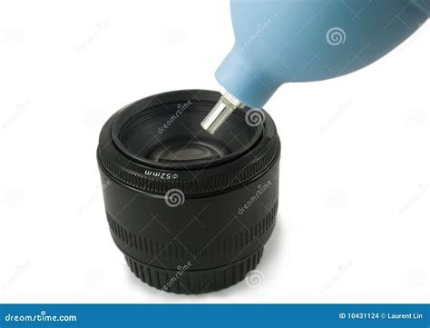 Isolated Black Camera DSLR Lens and Blower Stock Photo - Image of clean ...