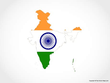 India Map Outline With Flag - Get Latest Map Update