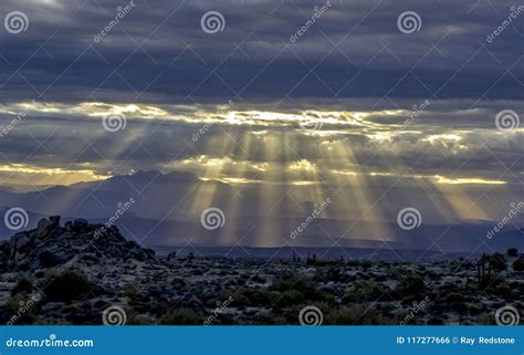 Arizona Four Peaks Sunrise with Dramatic Sun Rays Stock Photo - Image ...