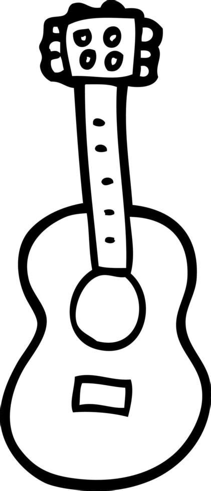 line drawing cartoon guitar 12253873 Vector Art at Vecteezy