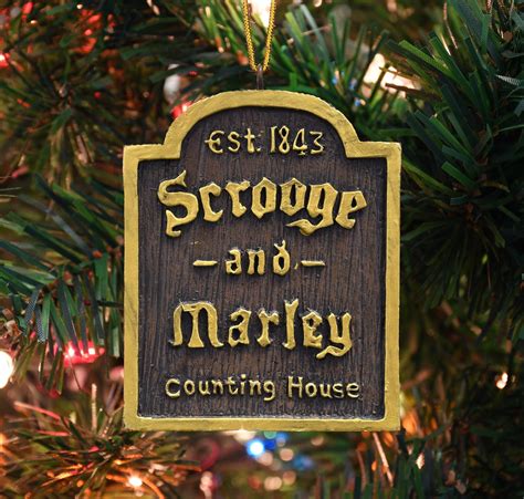 A Christmas Carol Scrooge & Marley Counting House Sign Ornament| Tree ...