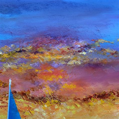 Sunset Sea,sailing Boat Painting in the Sunset, Boat Oil Painting. - Etsy