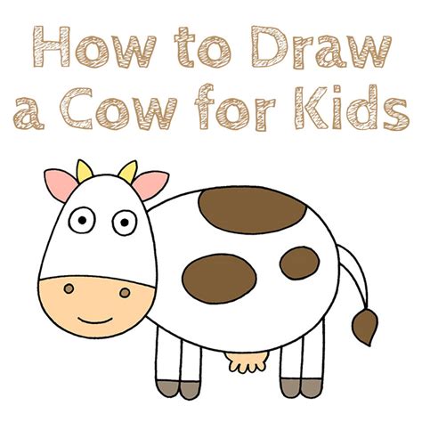 How To Draw A Cow Face Easy Drawing Tutorial For Kids In 2022 Cow ...