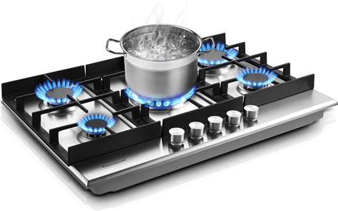 Eascookchef 30 inch Gas Stovetop with 5 Efficient Burners, Stainless ...