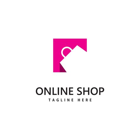 shopping bag store logo. online shopping logo design 3275730 Vector Art ...