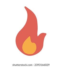 Iconic Illustration Simple Flickering Flame Stock Vector (Royalty Free ...