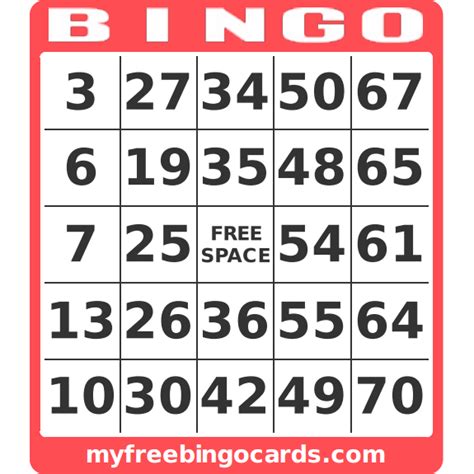 Free Bingo Card Generator Printable