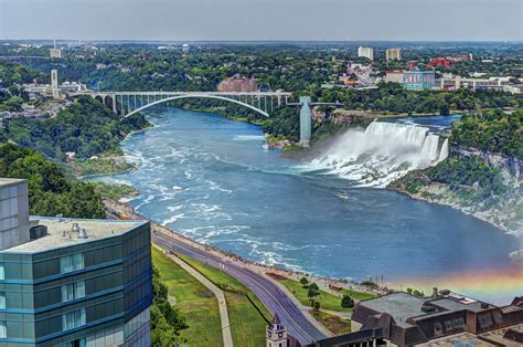 Niagara Falls Rainbow Bridge view waterfall bridge wallpaper ...