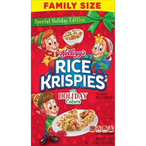 Kellogg's® Rice Krispies Holiday Colors Family Size Cereal, 18 oz - Kroger