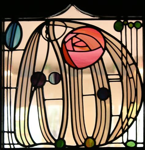 Stained glass window, The Hill House Glasgow - Charles Rennie ...