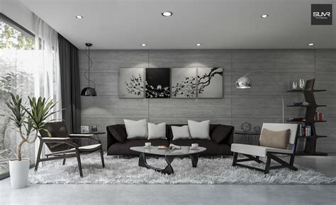 Modern Concrete Living Room - by Jessan YL - #389 - Sketchuptexture ...